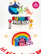 Rainbow Friends Tasarım Pasta