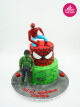 Spiderman Ve Hulk Tasarım Pasta