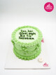 Yeşil İşleme Detay Naked Cake