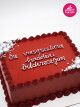 Bordo Renk Kare Naked Cake