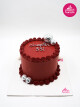 Disko Topu Detay Bordo Naked Cake