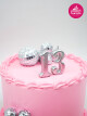 Disko Topu Detay Pembe Naked Cake
