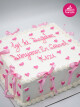 Kalp Detay Pembe Kare Naked Cake