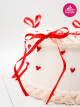 Kurdele Ve Kalp Detay Naked Cake