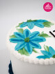 Mavi Çiçek Detay Naked Cake